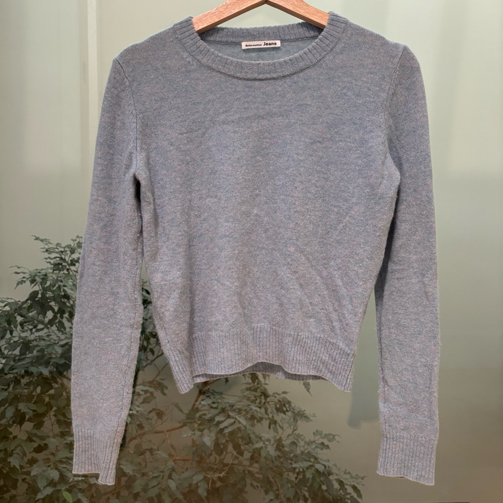 Reformation Light Blue Knit Sweater